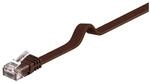 Goobay 95894 CAT 6 Flach-Patchkabel, U/UTP, Dunkelbraun