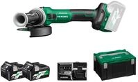 HIKOKI Akku Winkelschleifer, G3613DEWQZ, (36V (2,5 Ah) Li-ion) 0-10000 min-1/min