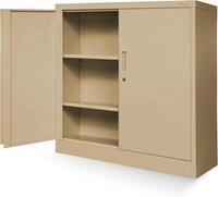 Jan Nowak Aktenschrank B&uuml;roschrank Metall, abschlie&szlig;bar, 93x90x40 cm 