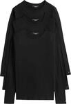 Tommy Hilfiger Herren Langarmshirts Basic, Schwarz (Black/Black/Black), S