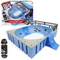 Tech Deck - Mega Bowl, Finger-Skateboard-Rampe mit original Fingerboard der Marke