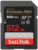 SanDisk Extreme PRO SDHC UHS-II Speicherkarte V90 512 GB (300 MB/s, 8K-, 4K- und