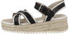 Gerry Weber Shoes Damen Bari 01 Sandale, schwarz-Weiss, 36 EU