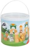 small foot Holzbausteine "Safari" 50-teiliges Set mit Tiermotiven in