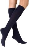 KUNERT Damen Kniestr&uuml;mpfe Soft Wool Cotton weich Marine 0360 35-38