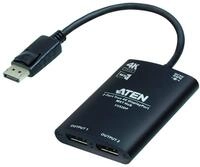 ATEN, VS92DP, 2-Port True 4K DisplayPort MST Hub, unterst&uuml;tzt bis zu 4K@60Hz (4:4:4)