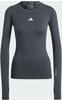 adidas Women's Techfit Long Sleeve Training Top Langärmeliges T-Shirt, Black,...