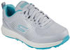 Skechers Damen 123031 Sneaker, Gray Synthetic/Textile/Aqua Trim, 38.5 EU