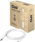Club 3D CAC-1514 USB C auf HDMI 2.0 UHD Kabel, Aktiv 1, 8m Wei&szlig;