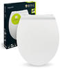 'aquaSu® WC-Sitz mit Absenkautomatik Loft, flach, Weiß, antibakterieller...