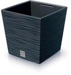 Anthrazitfarbenes Pflanzgef&auml;&szlig; mit Beh&auml;lter, Kollektion FURU, 24 x 24 x 23,5 cm,