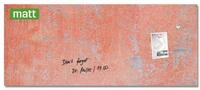 SIGEL Premium Glas-Magnettafel 130x55 cm rot, matt