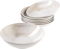 M&Auml;SER 931948 Ossia Wooden Light, 7-teiliges Bowl Set aus Keramik, 1 Salat-Sch&uuml;ssel