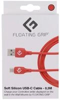 USB-C Cable covered in Red soft silicon by FLOATING GRIP (0,5M) (Electronic...