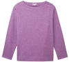 TOM TAILOR Damen 1038842 Sweatshirt mit Gerippter Struktur, 33963-mauvy Plum...