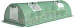Outsunny Gew&auml;chshaus mit Rollfenster Runddach aus Stahl 200x80x45cm Gr&uuml;n 
