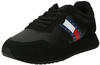 Tommy Jeans Herren Runner Sneaker Modern Sportschuhe, Schwarz (Black), 45