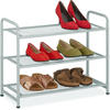 Relaxdays Schuhregal, 6 Paar Schuhe, HBT: 48x60x25 cm, Metall Schuhablage,...