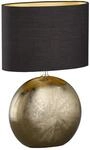 Fischer & Honsel | Tischleuchte, Foro | bronzefarben antik| Stoffschirm| schwarz