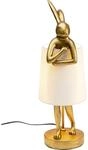 Kare Design Tischleuchte Animal Rabbit, Gold/Wei&szlig;, 50x17x20 cm, Tischlampe,