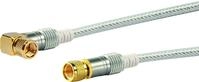 SCHWAIGER Premium SAT Anschlusskabel 110 dB, 3,0m, transparent, 90&deg;...