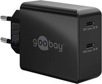 goobay 61757 Dual Port USB-C Ladeger&auml;t 36W / Schnellladeger&auml;t PD/Universal USB