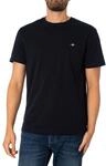 Gant Herren Reg Shield T-Shirt T Shirt, Schwarz, L EU