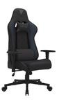 SENSE7 Gamingstuhl Stoff Neigungswinkel Schwarz-Blau Stahlrahmen 43-52 cm 