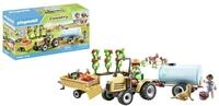 PLAYMOBIL Country 71442 Traktor mit Anh&auml;nger und Wassertank, frische Ernte auf...