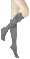 KUNERT Damen Kniestr&uuml;mpfe Soft Wool Cotton weich Lichtgrau 0170 35-38
