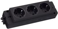 Schulte 159103000100 Steckdosenleiste EVOline Express 3 x Schuko, GST18, schwarz