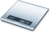 Beurer KS 51 digitale K&uuml;chenwaage, aus geb&uuml;rstetem Edelstahl, Tragkraft bis...