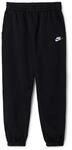 Nike FD2933-010 G NSW Club FLC OVRSZD PNT LBR Pants Girl's Black/Black/White...
