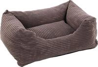 lamingo Hundebett Velluto Rechteckig Braun &ndash; A: 65 cm, B: 50 cm, C: 20 cm Waschbar,