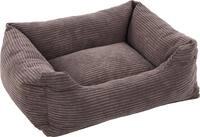 Flamingo Hundebett Velluto Rechteckig Braun &ndash; A: 80 cm, B: 67 cm, C: 22 cm,