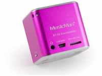 MusicMan mini Wireless Soundstation BT-X2 (MP3 Player, Bluetooth) pink