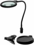 goobay 64990 LED Lupenleuchte - Lupenlampe mit Standfu&szlig; - Standlupe Licht - 6 W