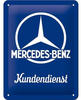Nostalgic-Art Retro Blechschild, 15 x 20 cm, Mercedes-Benz – Kundendienst –