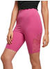 Urban Classics Damen TB4790-Ladies High Waist Lace Inset Cycle Yoga-Shorts,