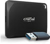 Crucial X10 Pro 2TB Externe SSD Festplatte mit USB-A Adapter, bis zu 2100MB/s...