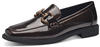 MARCO TOZZI Damen Loafer ohne Absatz Lack Business Slippers, Braun (Mocca...