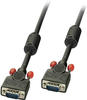 LINDY VGA/SVGA Stecker auf Stecker Kabel 0,5 m - Premium Schwarz