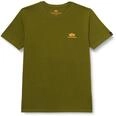 Alpha Industries Basic T Small Logo T-Shirt f&uuml;r Herren Moss Green