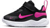 Nike Revolution 7 Sneaker, Schwarz Hyper Pink Weiß, 22 EU