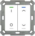 KNX Button Light 55 2-fold, RGBW, Reinwei&szlig; gl&auml;nzend, switch_blind,