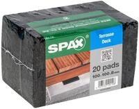 Idel SPAX Terrassen-Pads aus Gummigranulat, 20 St., 100 x 100 x 8 mm -...