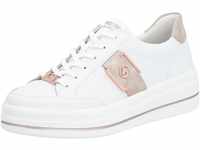 Remonte Damen D1C02 Sneaker, Weiss/Rosegold/White / 80, 38 EU