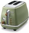 De'Longhi Icona Vintage CTOV 2103.GR &ndash; 2-Schlitz-Toaster mit Br&ouml;tchenaufsatz,