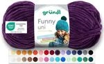 Gr&uuml;ndl Wolle Funny uni Chenille Wolle 1 Kn&auml;uel 100 g, Aubergine | dicke weiche