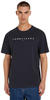 Tommy Jeans Herren T-Shirt Kurzarm Regular Linear Logo Tee Rundhalsausschnitt, Blau